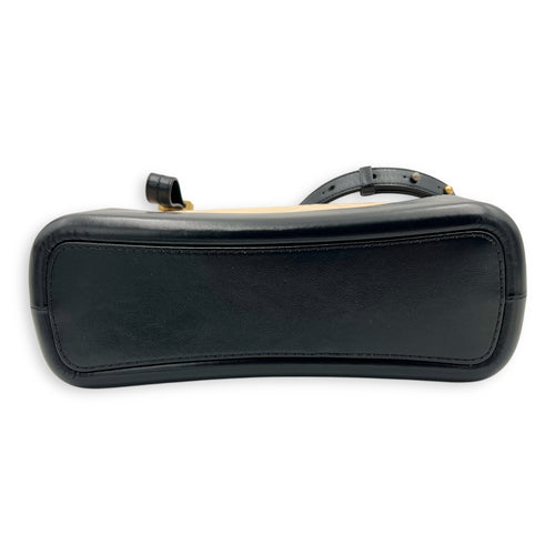 Gabrielle Shoulder Bag Beige in Calfskin, Mixed hardware