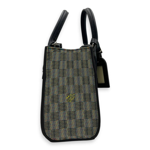 Steamer Top Handle Bag Multi-colour in Calfskin, Silver hardware