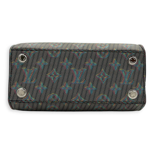 Steamer Top Handle Bag Multi-colour in Calfskin, Silver hardware