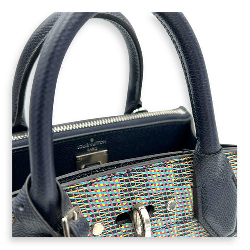 Steamer Top Handle Bag Multi-colour in Calfskin, Silver hardware