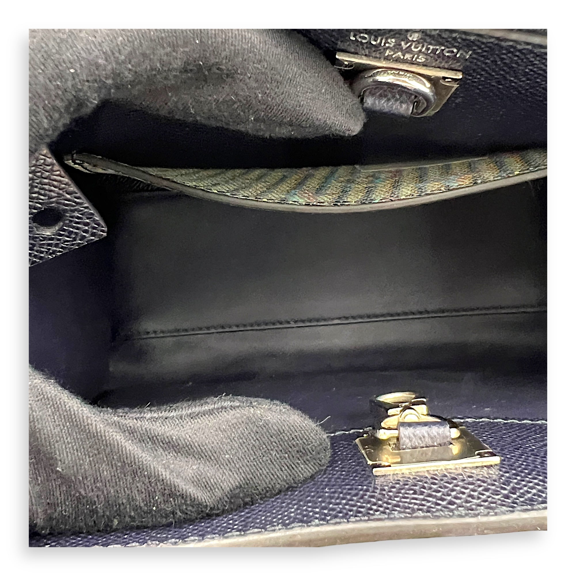 Steamer Top Handle Bag Multi-colour in Calfskin, Silver hardware