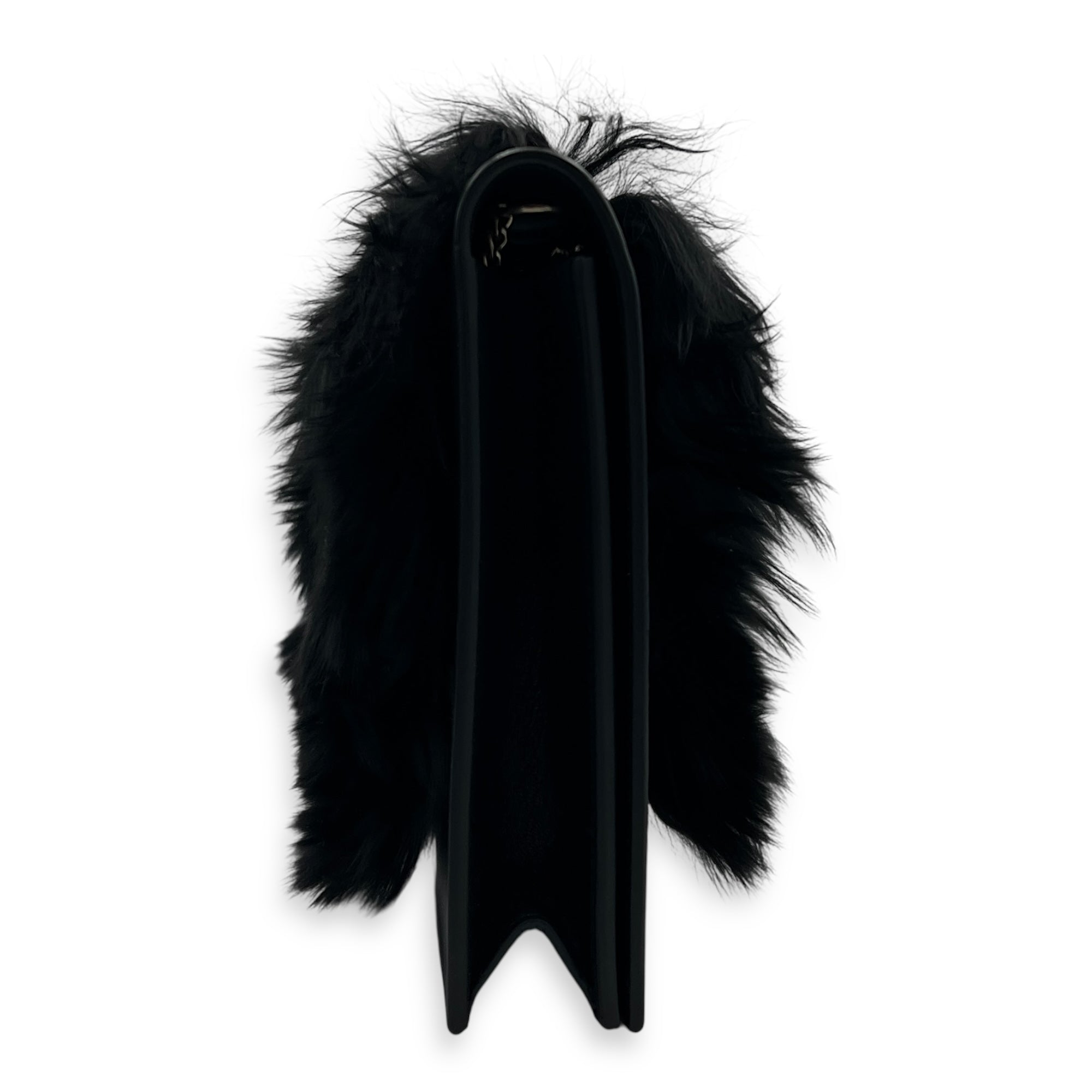 Frame Crossbody Bag Black in Calfskin, Silver hardware