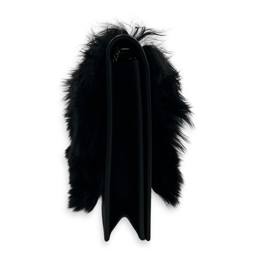 Frame Crossbody Bag Black in Calfskin, Silver hardware