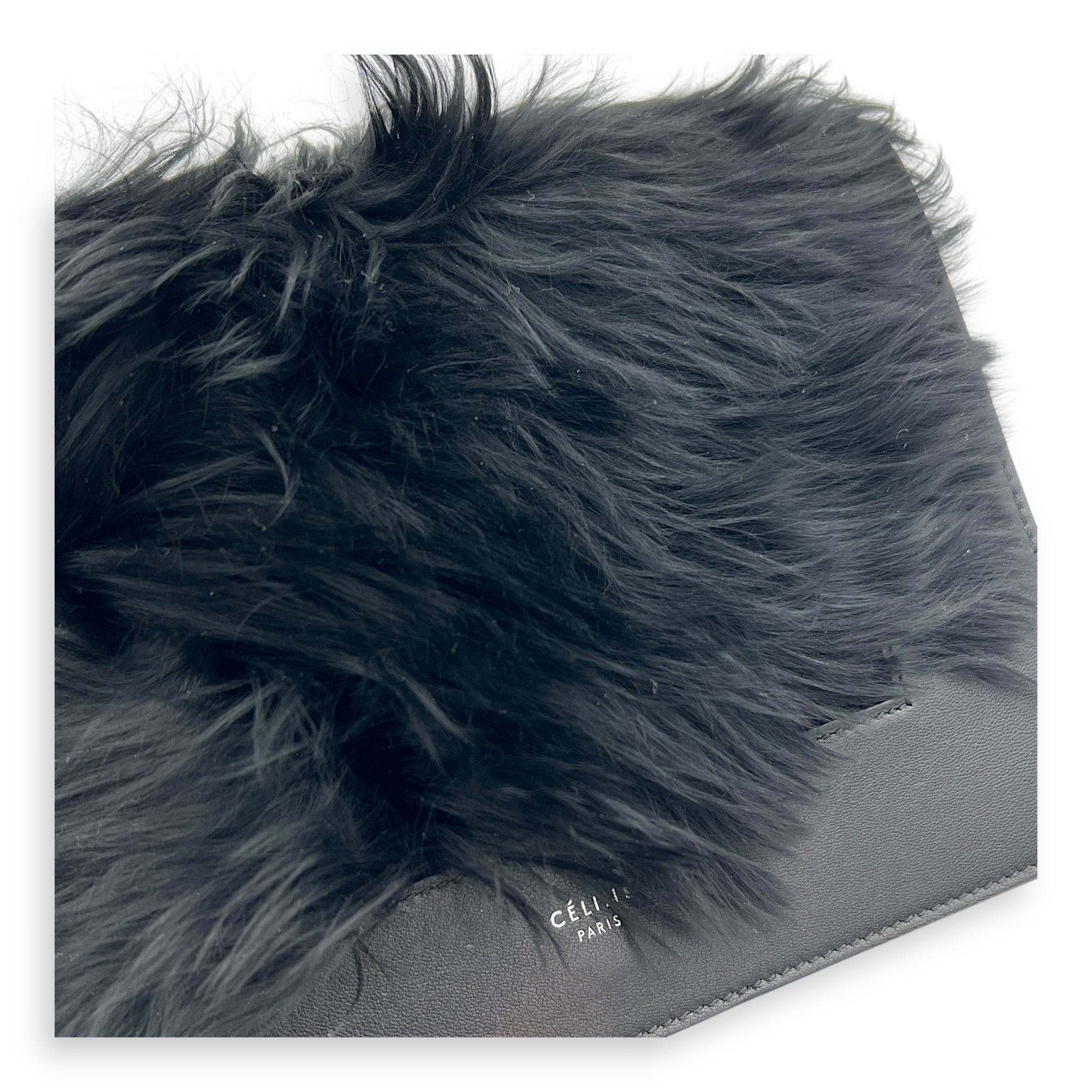 Frame Crossbody Bag Black in Calfskin, Silver hardware