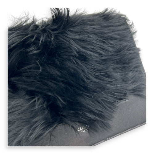 Frame Crossbody Bag Black in Calfskin, Silver hardware