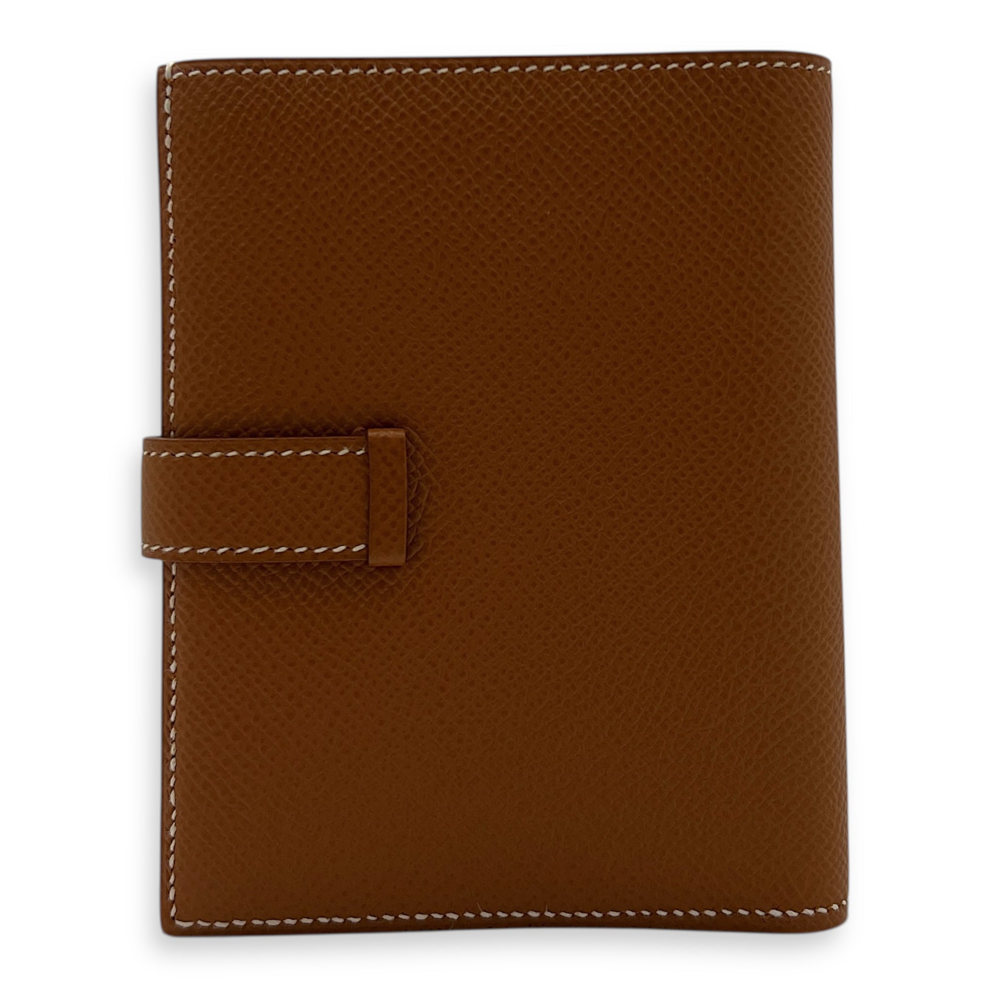 Bearn Compact Gold Wallet in Epsom, Palladium hardware