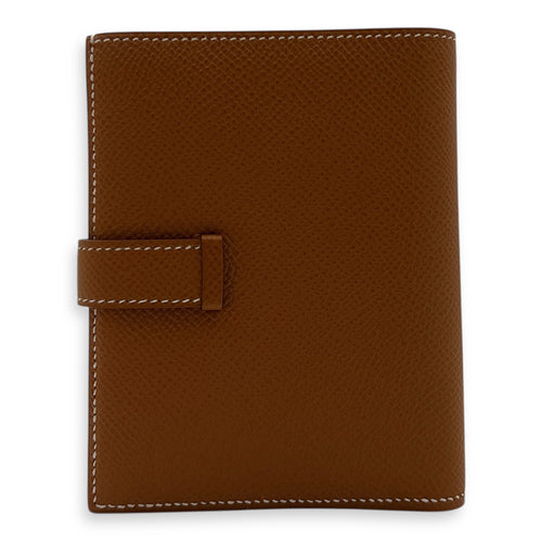 Bearn Compact Gold Wallet in Epsom, Palladium hardware