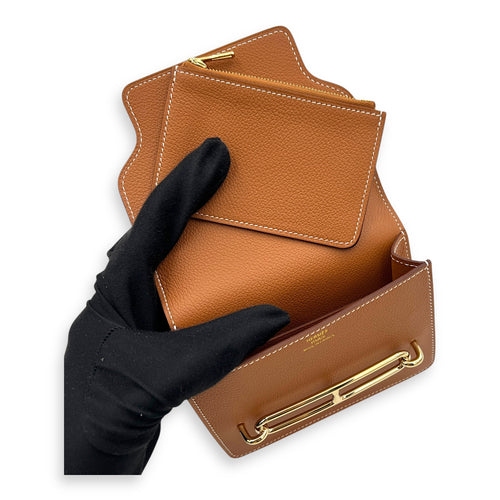 Roulis Slim Gold in Evercolor, Gold hardware