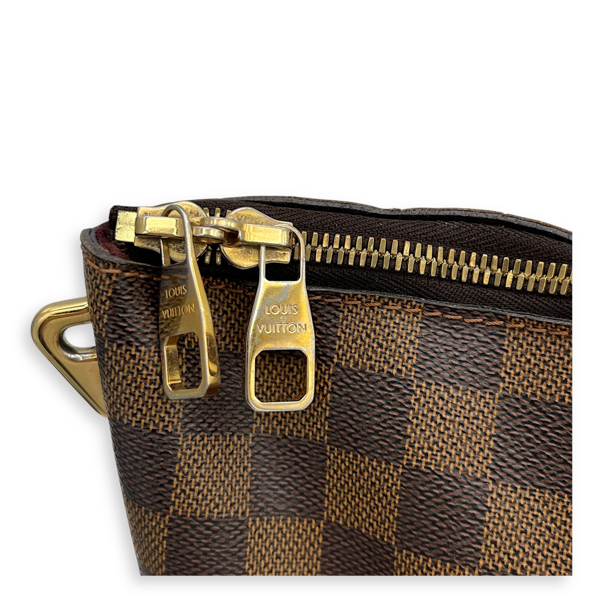 Belmont Top Handle Bag Brown in Coated Canvas, Gold hardware