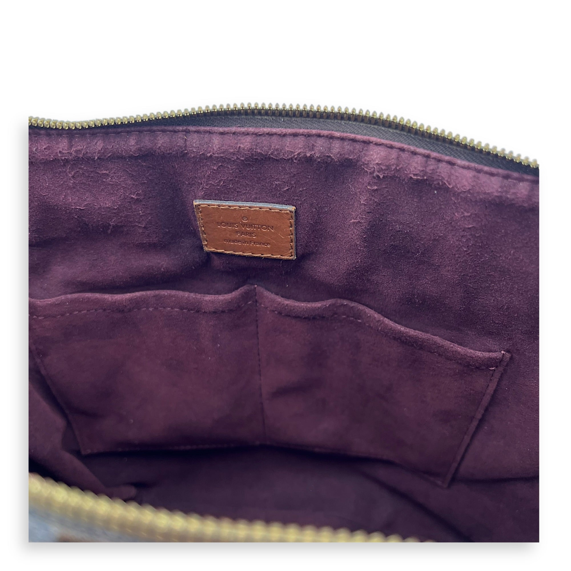 Belmont Top Handle Bag Brown in Coated Canvas, Gold hardware
