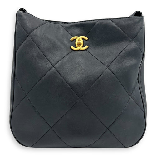 EASY MOOD Top Handle Bag Black in Calfskin, Brushed Gold hardware