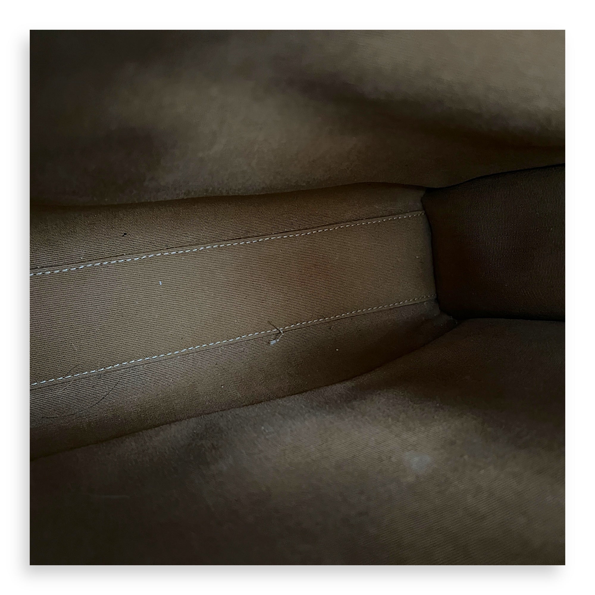 Cabas Top Handle Bag Brown in Canvas, Gold hardware