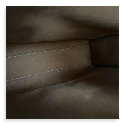 Cabas Top Handle Bag Brown in Canvas, Gold hardware