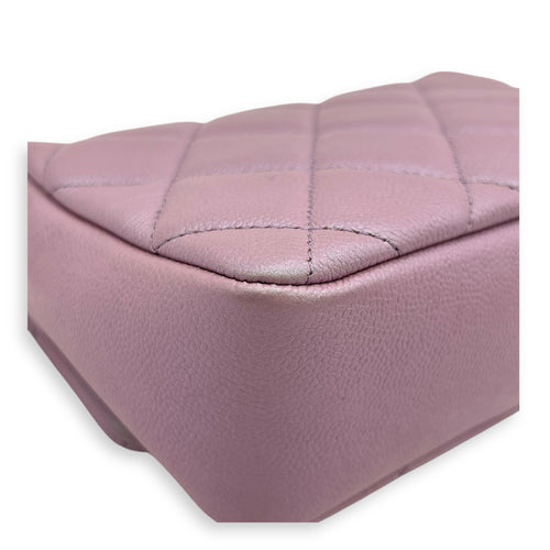 21K My Perfect Shoulder Bag Mini Iridescent Purple Pink in Caviar Leather, Gold hardware