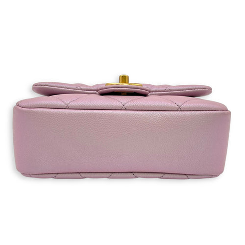 21K My Perfect Shoulder Bag Mini Iridescent Purple Pink in Caviar Leather, Gold hardware