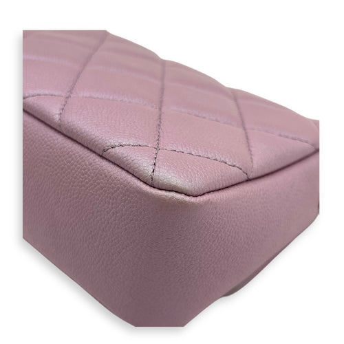 21K My Perfect Shoulder Bag Mini Iridescent Purple Pink in Caviar Leather, Gold hardware