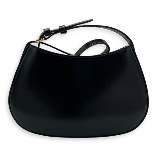 Tilly Black Shoulder Bag in Calfskin, Gold hardware