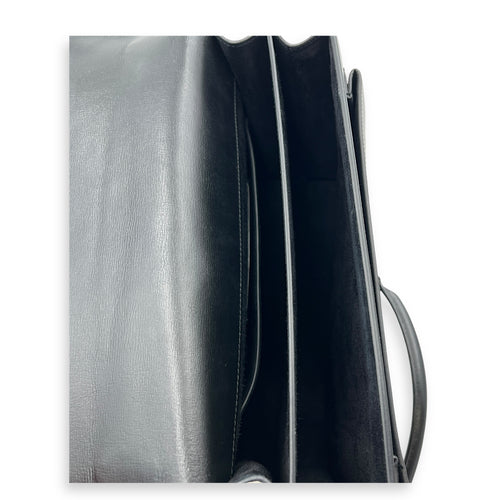 Sunset Shoulder Bag Large Black in Calfskin, Gold hardware