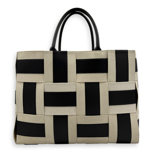 Arco Top Handle Bag Brown in Canvas