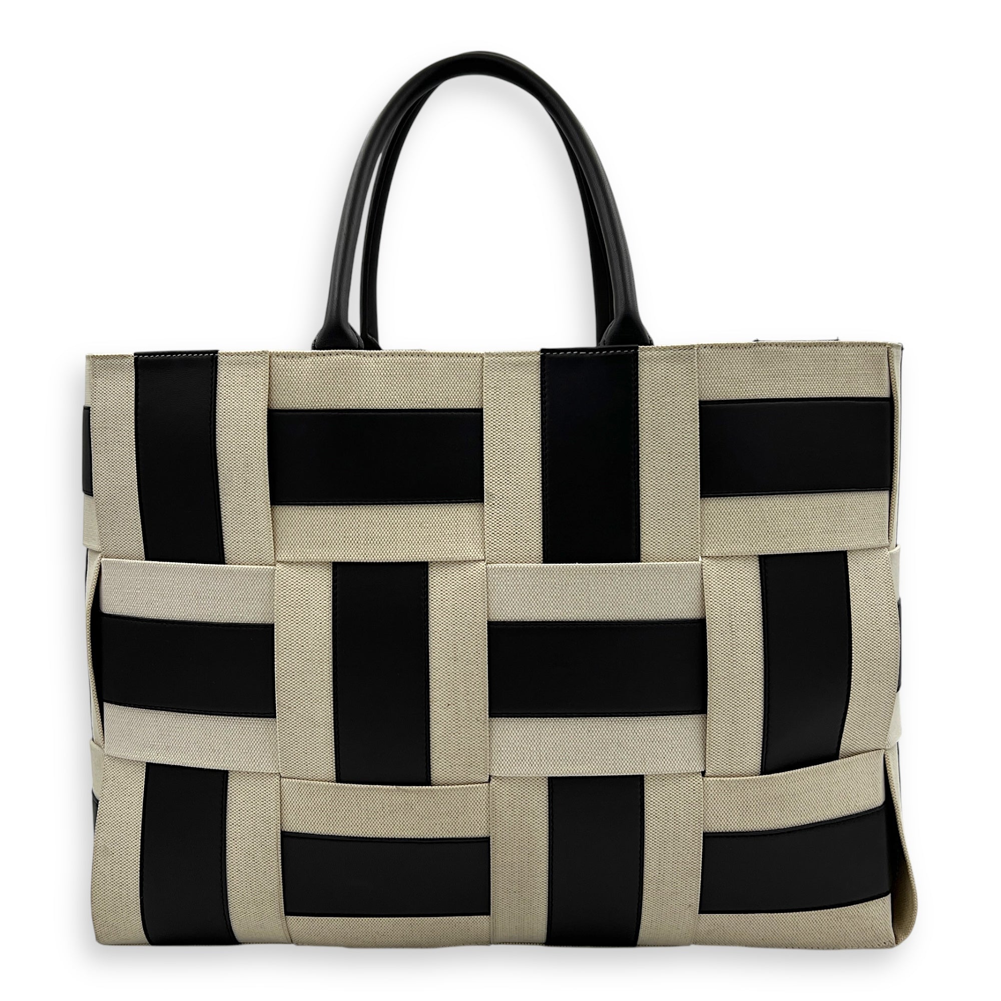 Arco Top Handle Bag Brown in Canvas