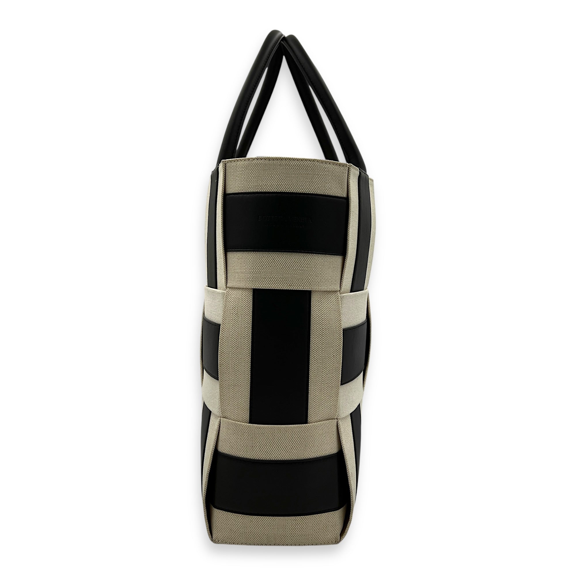 Arco Top Handle Bag Brown in Canvas