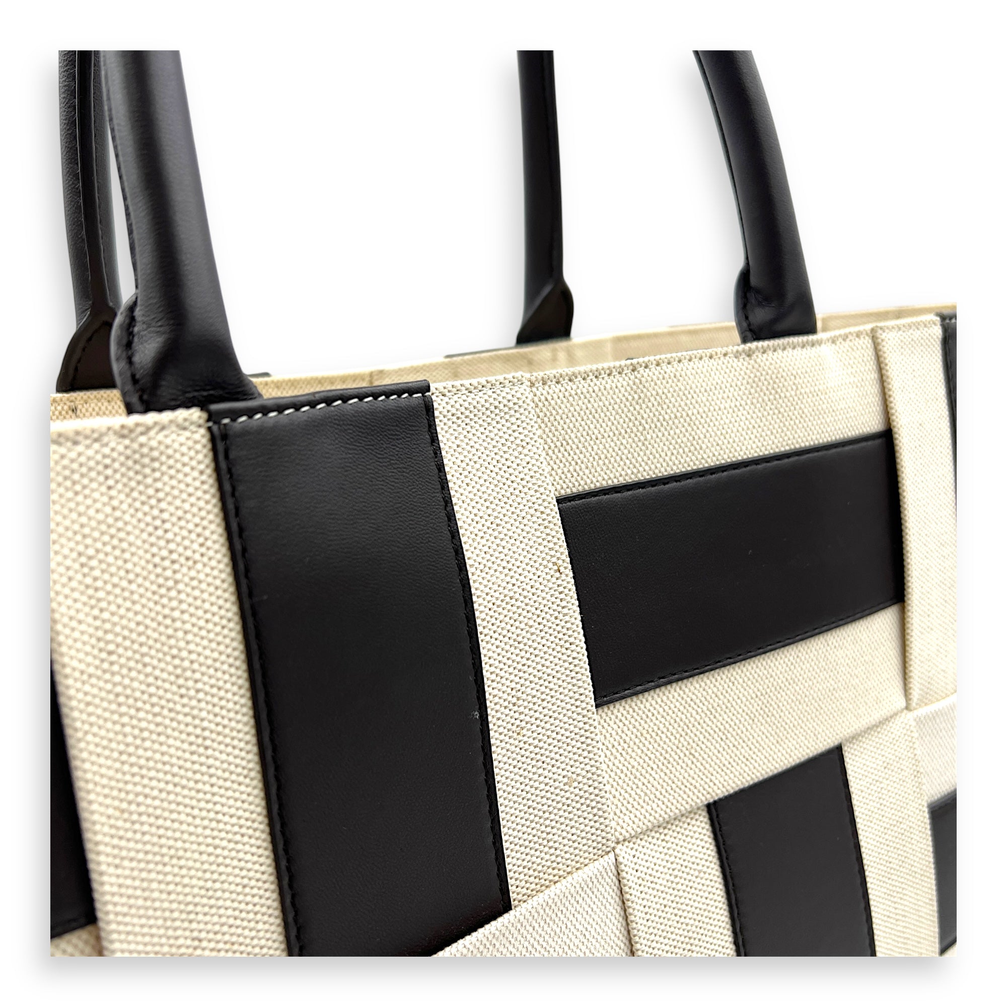 Arco Top Handle Bag Brown in Canvas