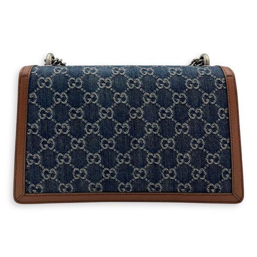 Dionysus Shoulder Bag Blue in Denim, Ruthenium hardware