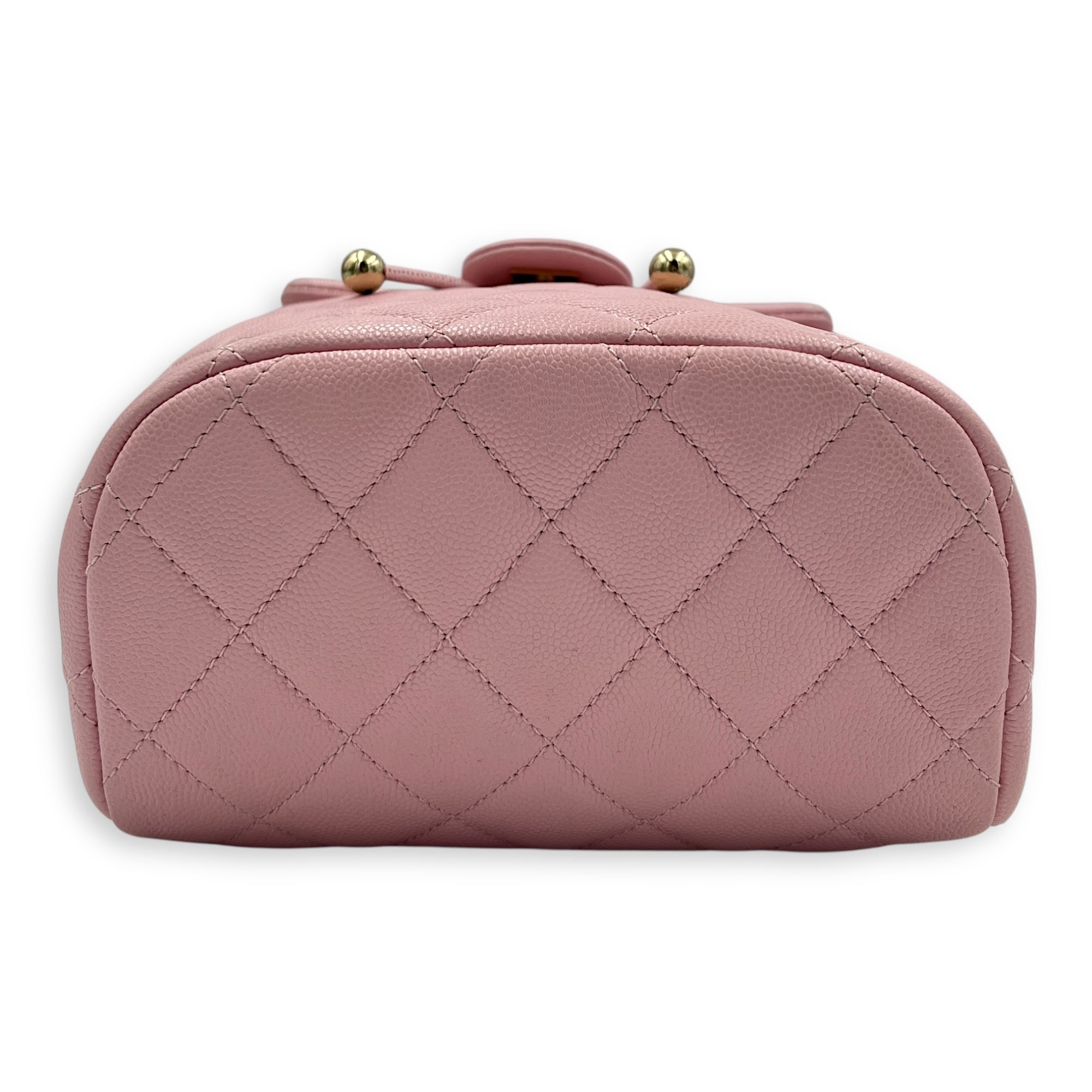 Urban Spirit Backpack Pink in Caviar Leather, Gold hardware