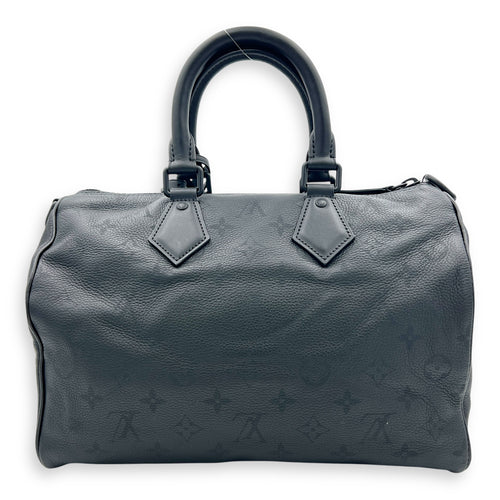 Speedy Bandouliere P9 Top Handle Bag 30 Black in Calfskin, Black hardware