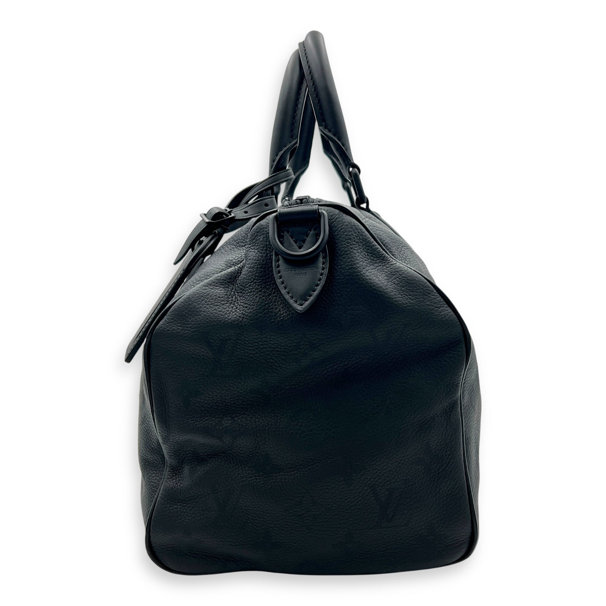 Speedy Bandouliere P9 Top Handle Bag 30 Black in Calfskin, Black hardware