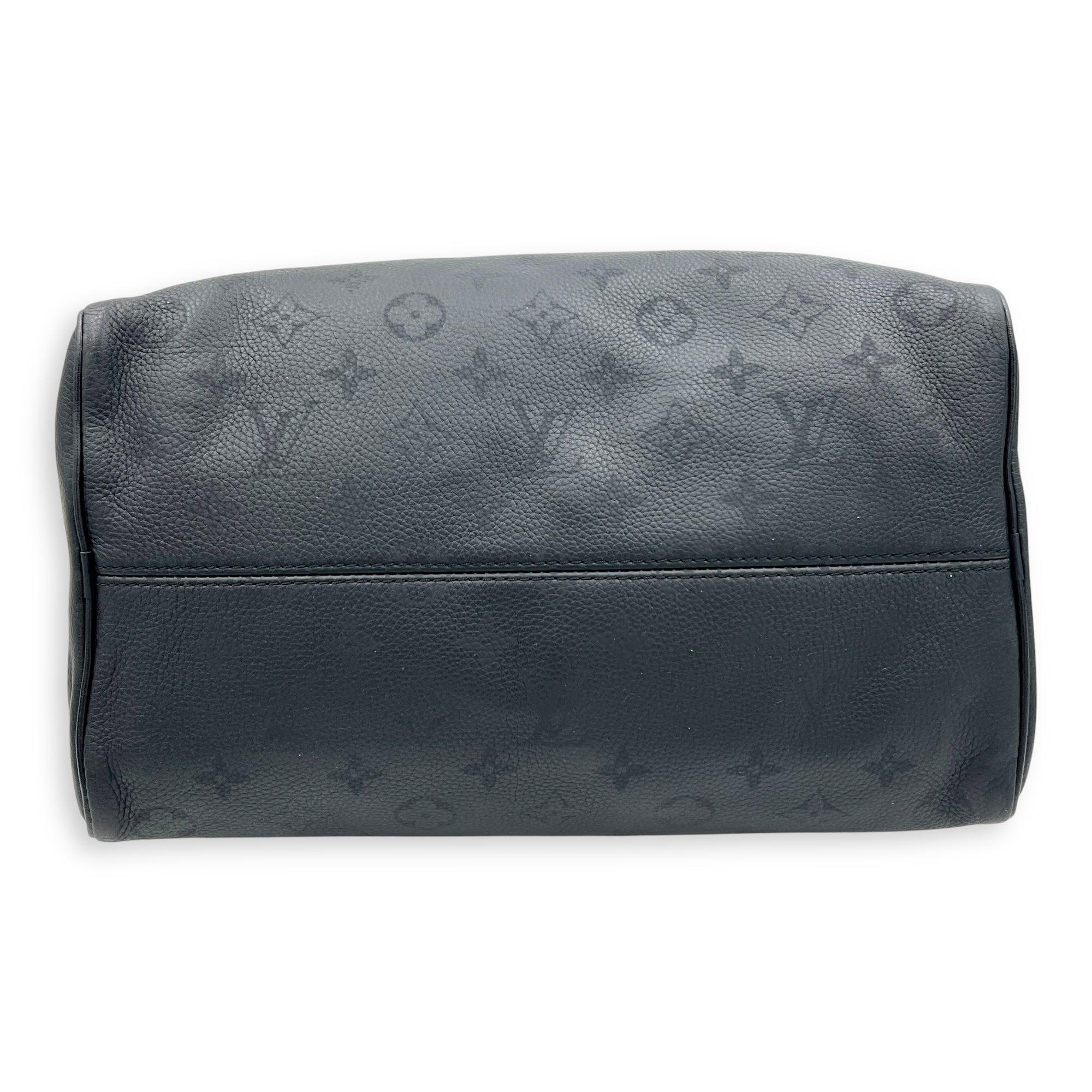 Speedy Bandouliere P9 Top Handle Bag 30 Black in Calfskin, Black hardware