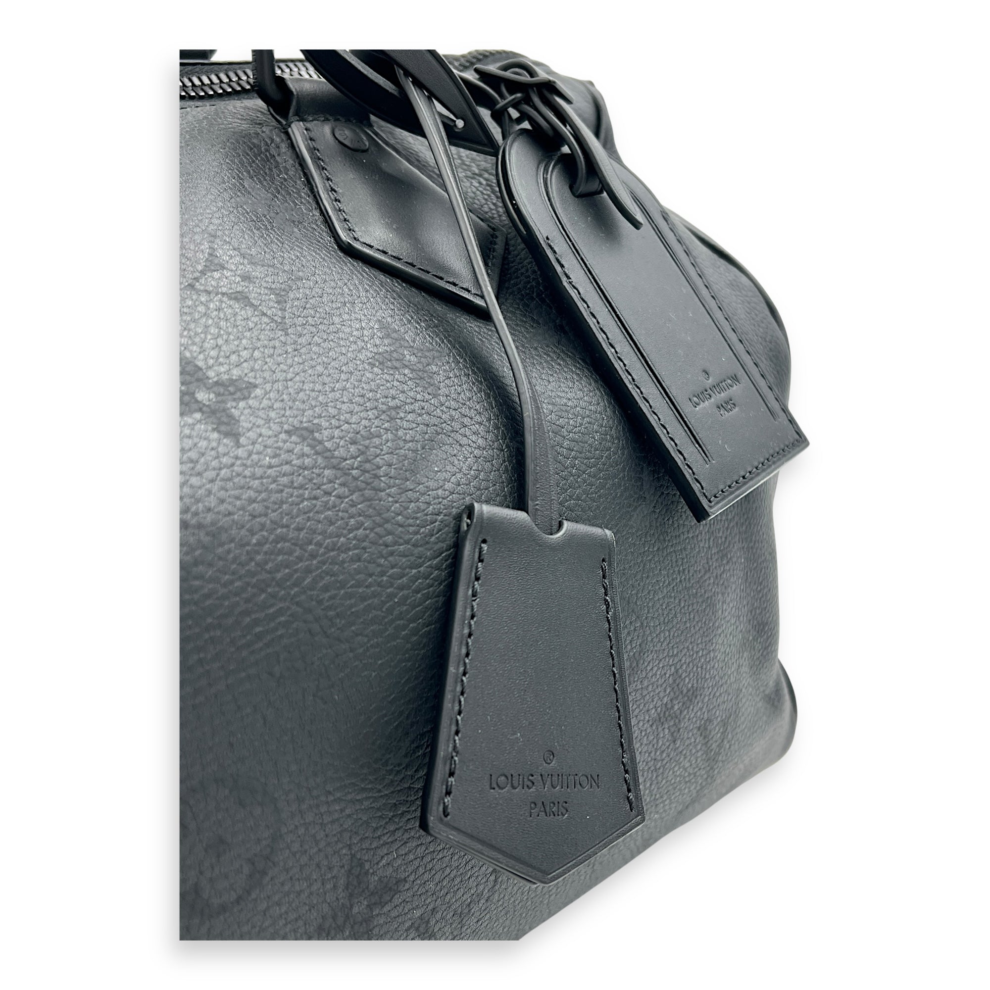 Speedy Bandouliere P9 Top Handle Bag 30 Black in Calfskin, Black hardware