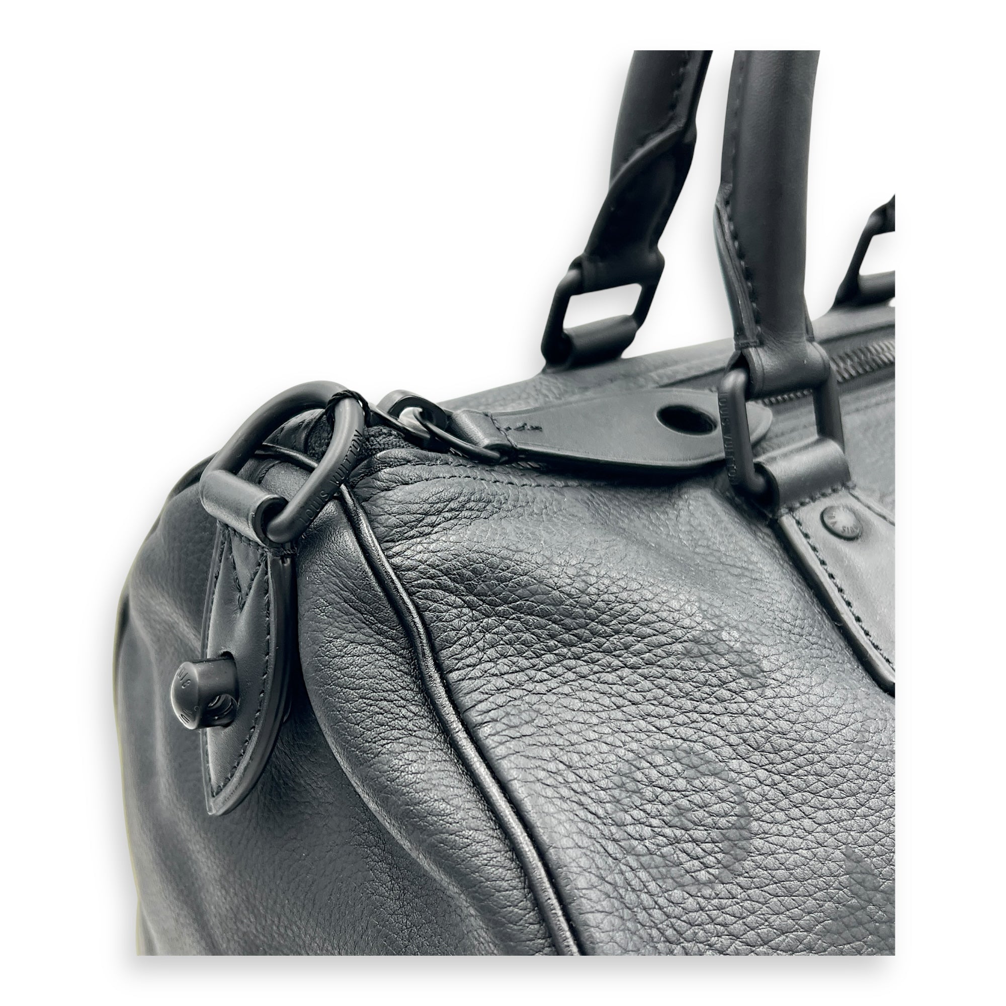Speedy Bandouliere P9 Top Handle Bag 30 Black in Calfskin, Black hardware