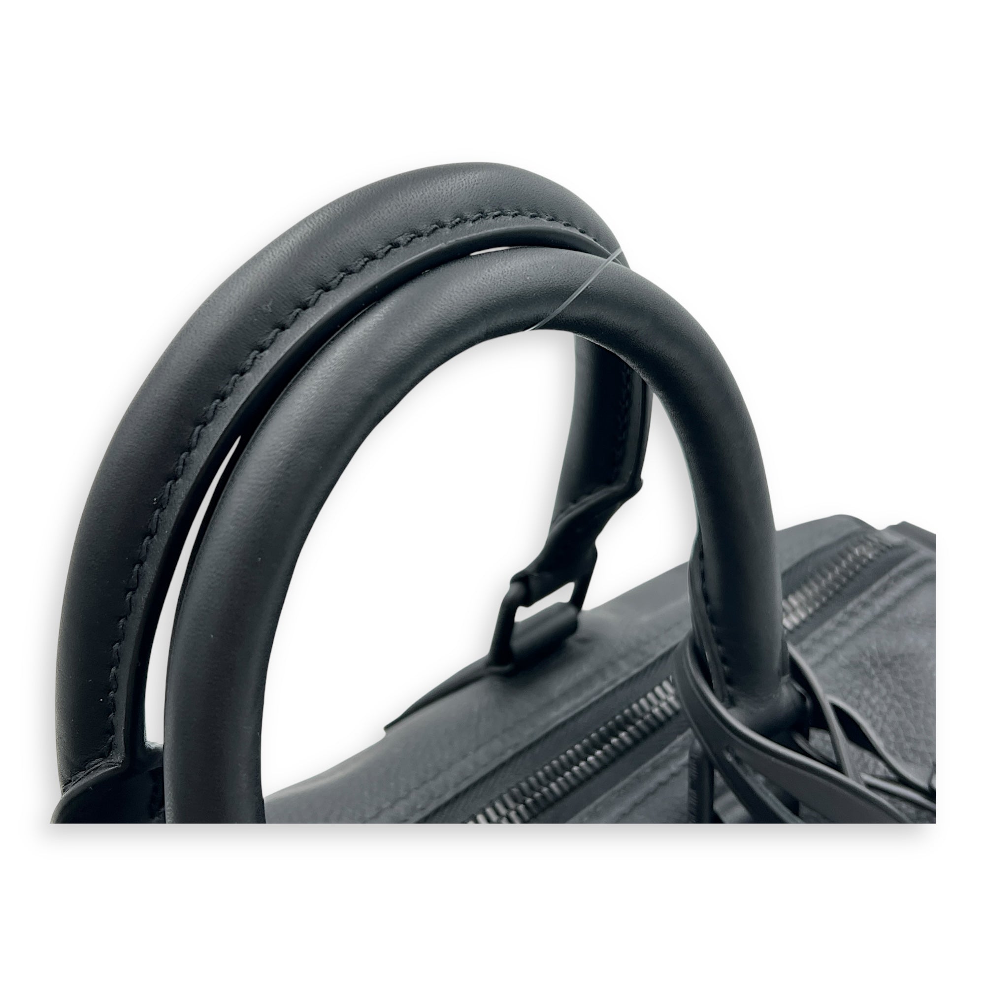 Speedy Bandouliere P9 Top Handle Bag 30 Black in Calfskin, Black hardware