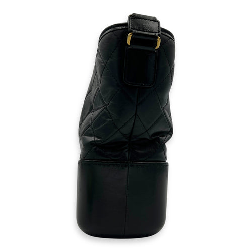 Gabrielle Shoulder Bag Black in Calfskin, Mixed hardware