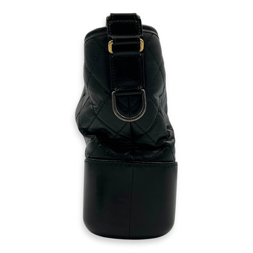 Gabrielle Shoulder Bag Black in Calfskin, Mixed hardware