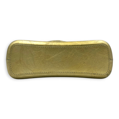 Gabrielle Medium Gold Shoulder Bag in Calfskin, Mixed hardware