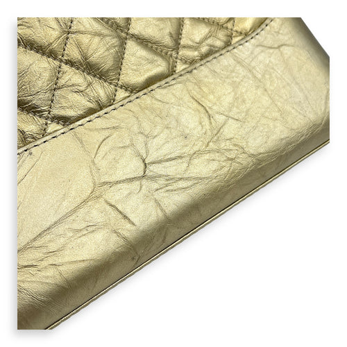 Gabrielle Medium Gold Shoulder Bag in Calfskin, Mixed hardware