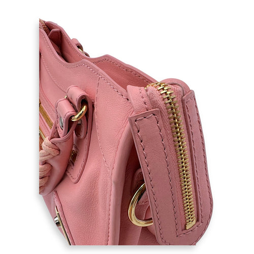 City Crossbody Bag Pink in Calfskin, Mixed hardware