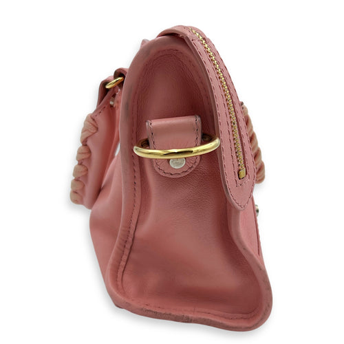 City Crossbody Bag Pink in Calfskin, Mixed hardware