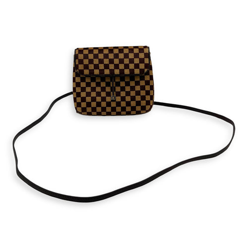 Sauvage Gazelle Brown Belt in Pony Hair, Gold hardware