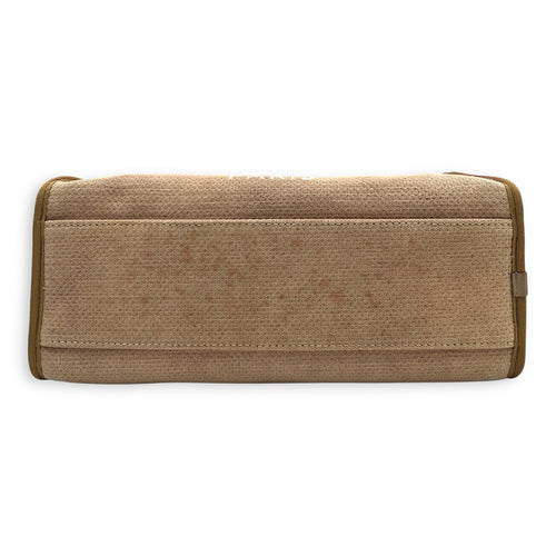Deauville Bowling Pink Shoulder Bag in Canvas, Silver hardware
