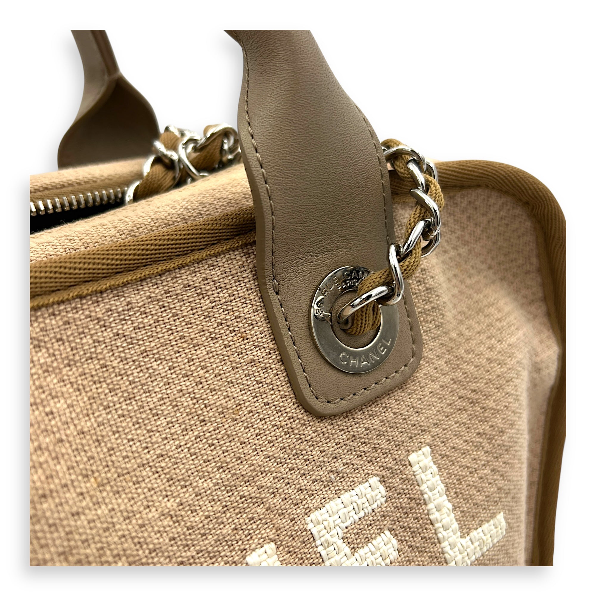 Deauville Bowling Pink Shoulder Bag in Canvas, Silver hardware
