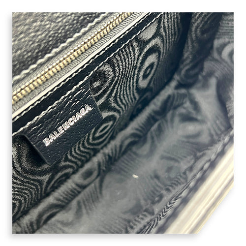 The Hacker Project Ophidia Shoulder Bag Black in Canvas, Silver hardware