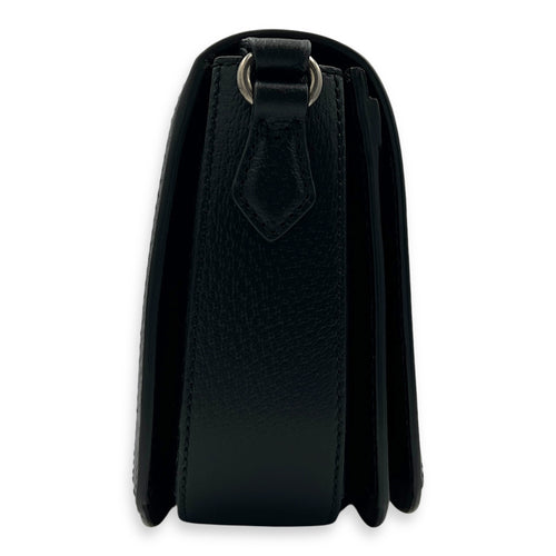 The Hacker Project Ophidia Shoulder Bag Black in Canvas, Silver hardware
