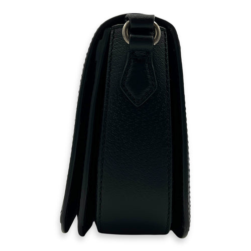The Hacker Project Ophidia Shoulder Bag Black in Canvas, Silver hardware