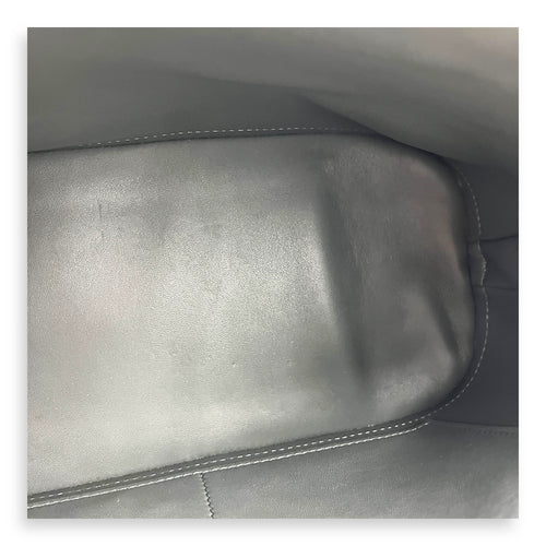 Alma Top Handle Bag PM Grey in Ostrich, Gold hardware