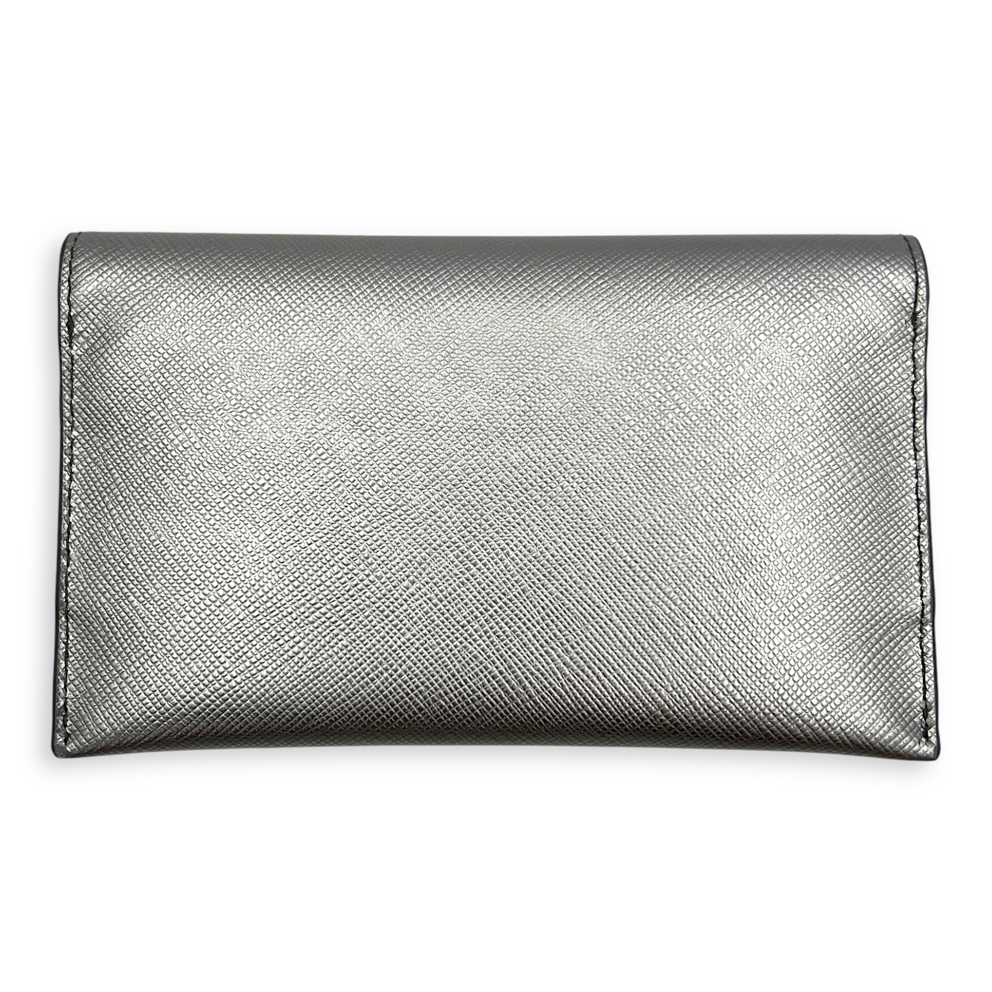 SAFFIANO WALLET Wallet Silver in Calfskin, Silver hardware