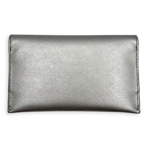 SAFFIANO WALLET Wallet Silver in Calfskin, Silver hardware