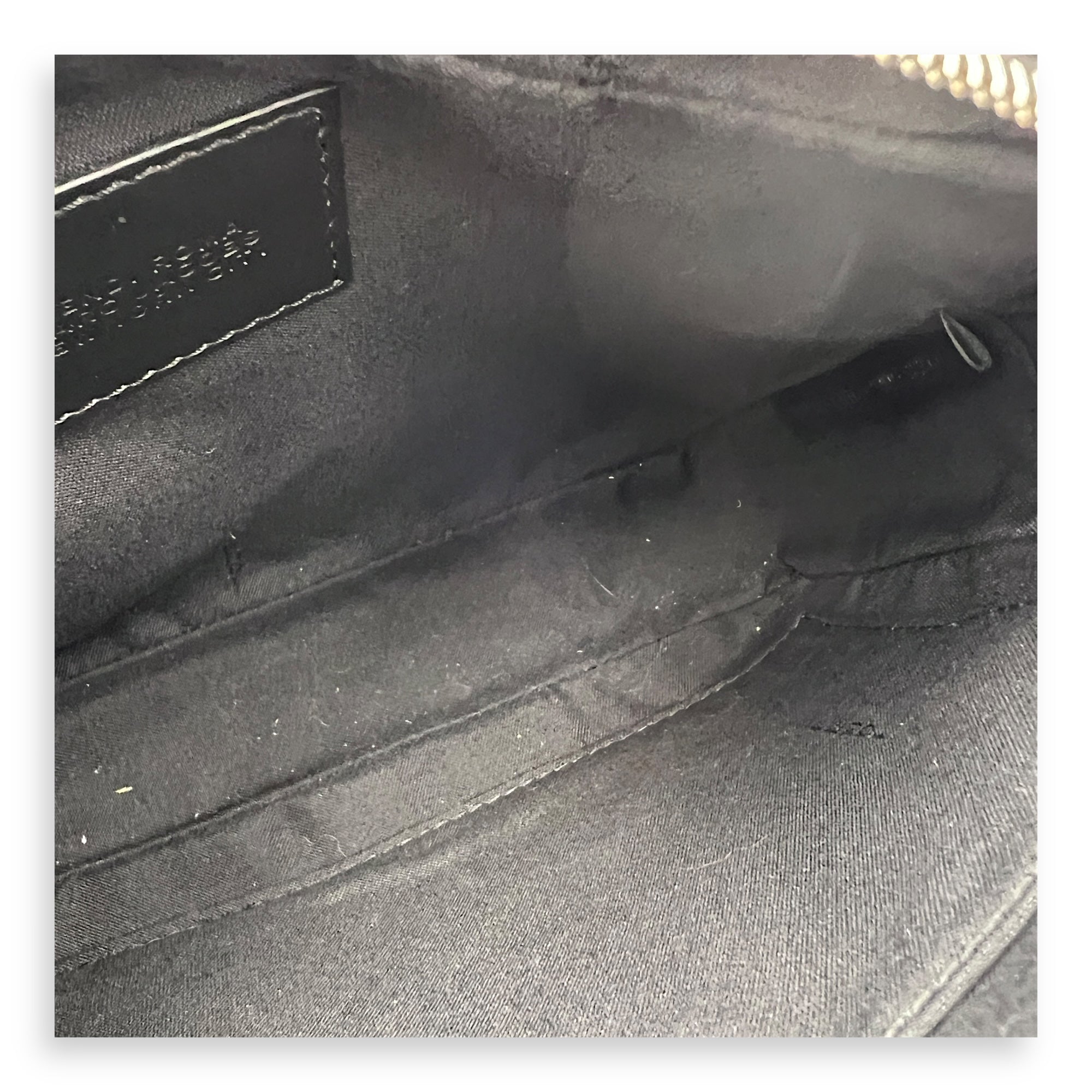 Camera Black Crossbody Bag in Coated Canvas, Silver hardware